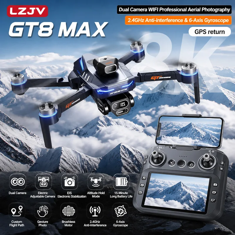 طائرة بدون طيار GT8 ماكس قابلة - مراجعة Drone Mapping وسعره